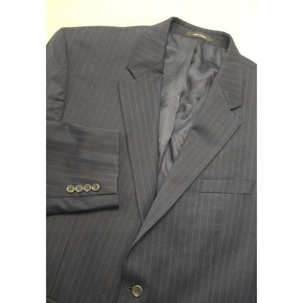 Lauren Ralph Lauren Blazer Men's 46L Navy Pinstripe Two Button 100% Wool